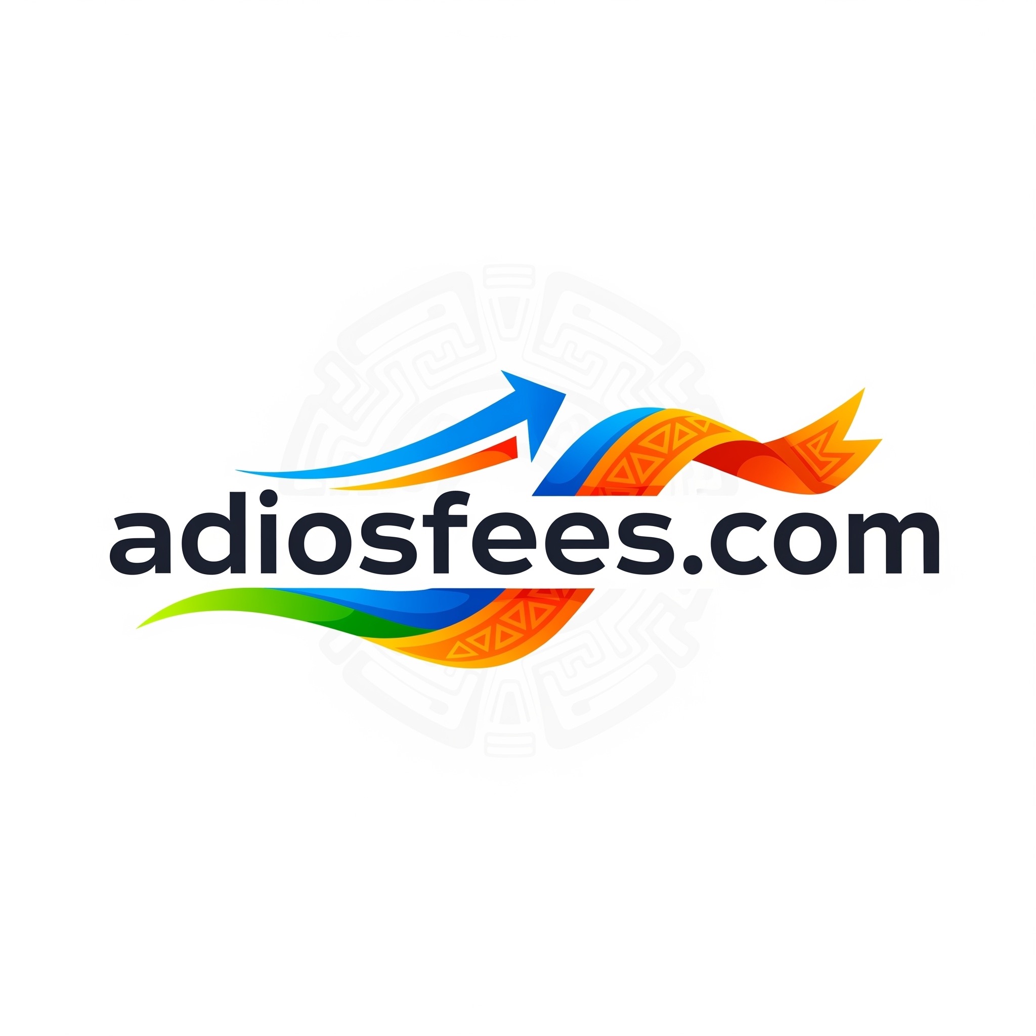 AdiosFees Logo - Vibrant colorful design celebrating Latin culture